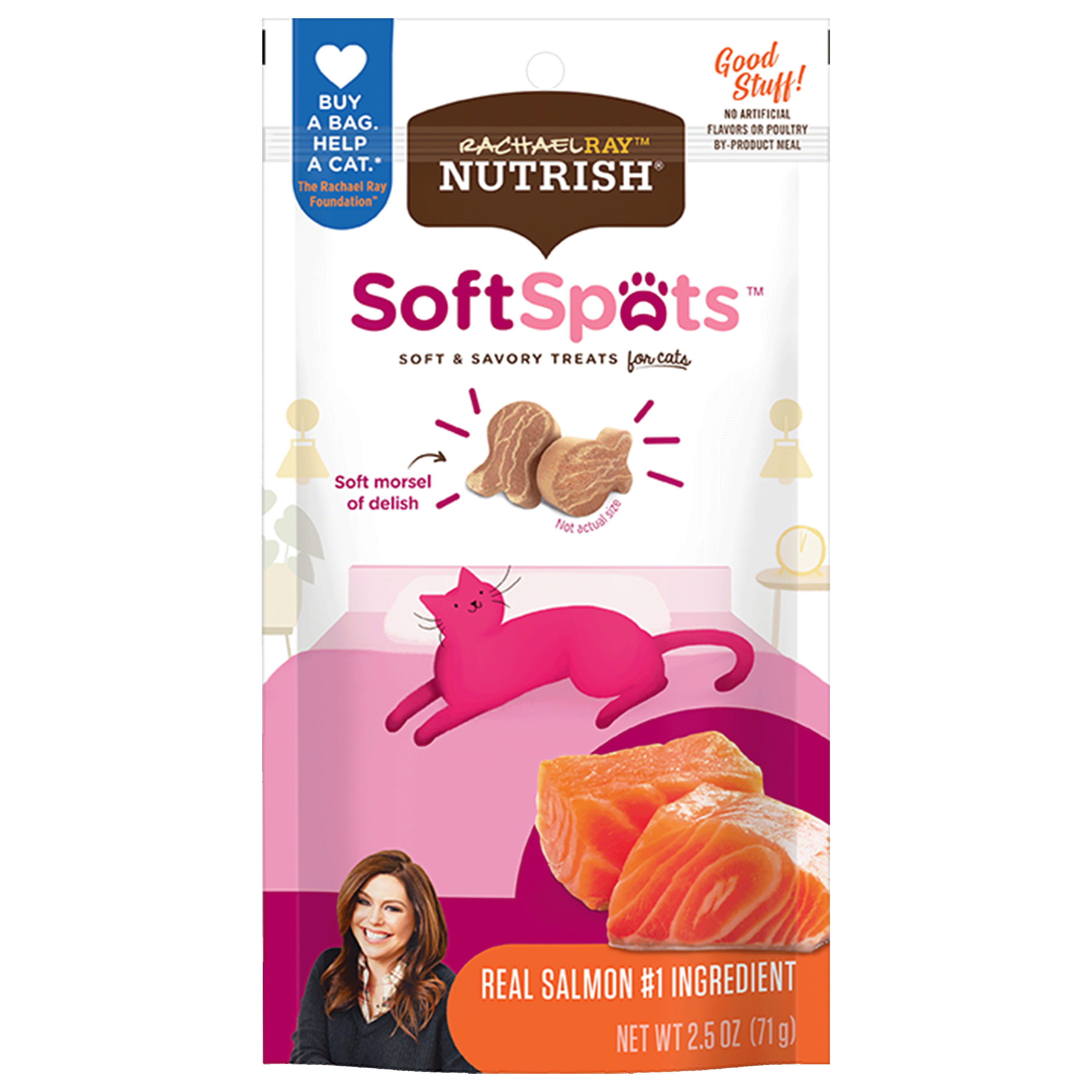 Nutrish SoftSpots Salmon Flavor Treats for Cats