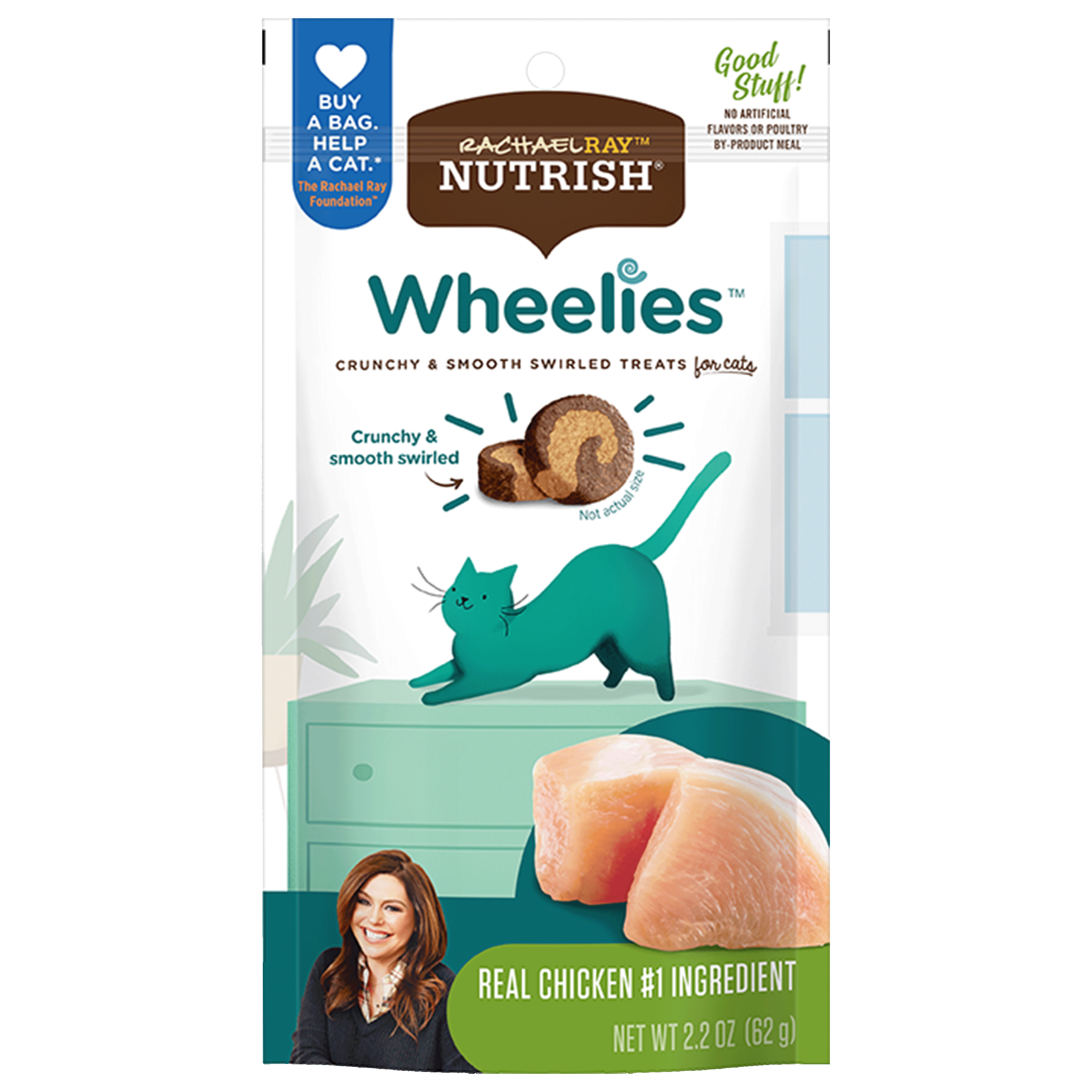 Nutrish Wheelies Chicken Flavor Treats for Cats